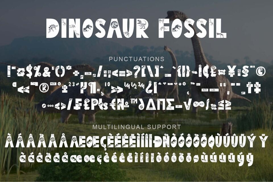 Dinosaur Fossil Font
