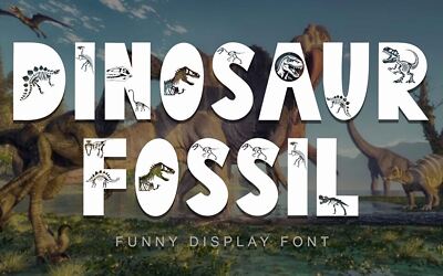 Dinosaur Fossil Font (5)