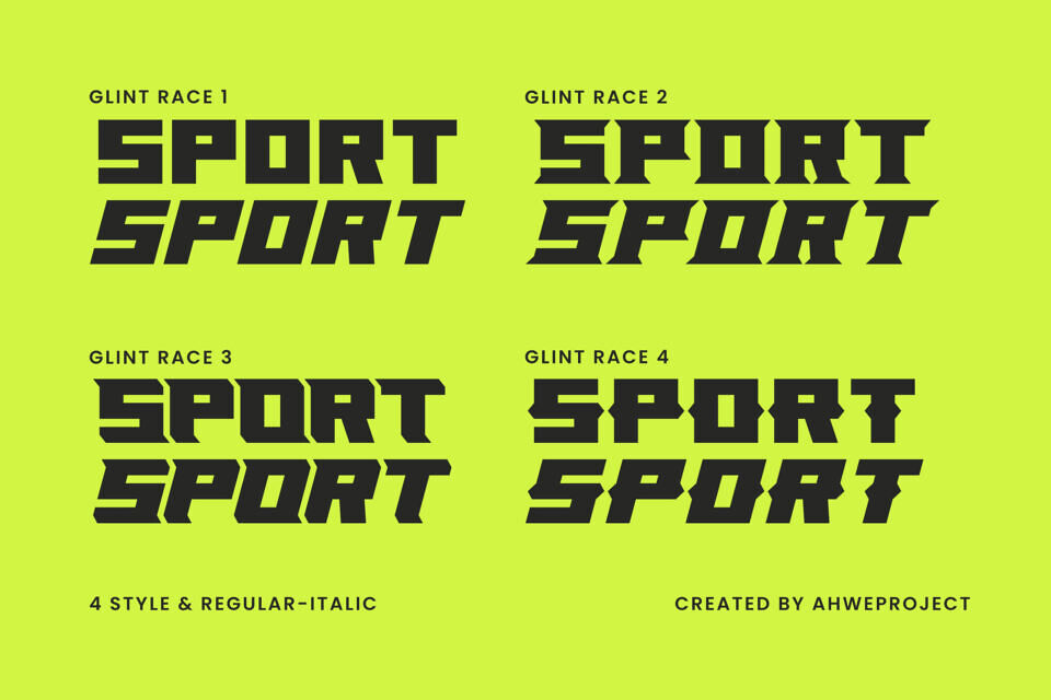 Glint Race Font