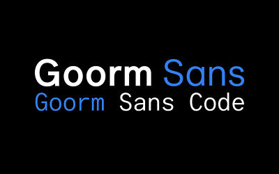 Goorm Sans & Goorm Sans Code Font
