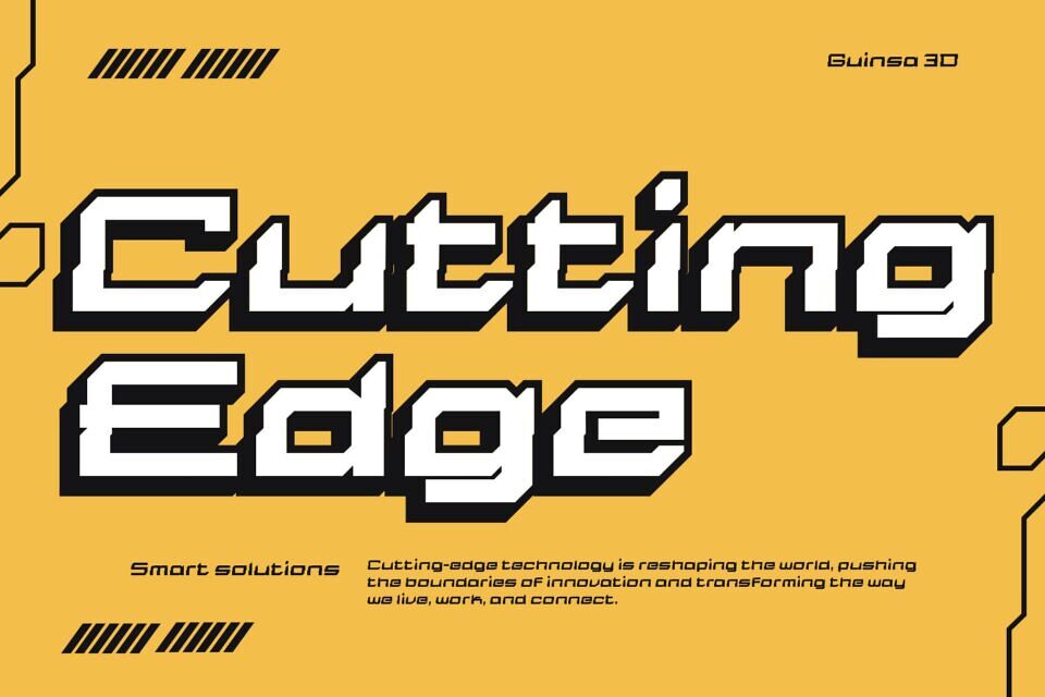 Guinsa 3D Font