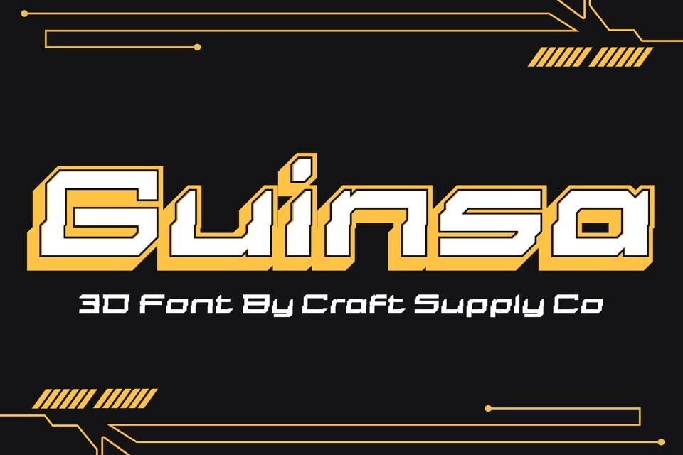 Guinsa 3D Font