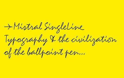 Mistral SingleLine Font