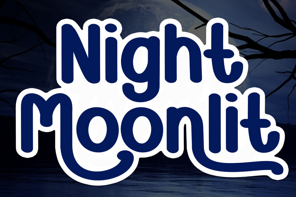Night Moonlit Font