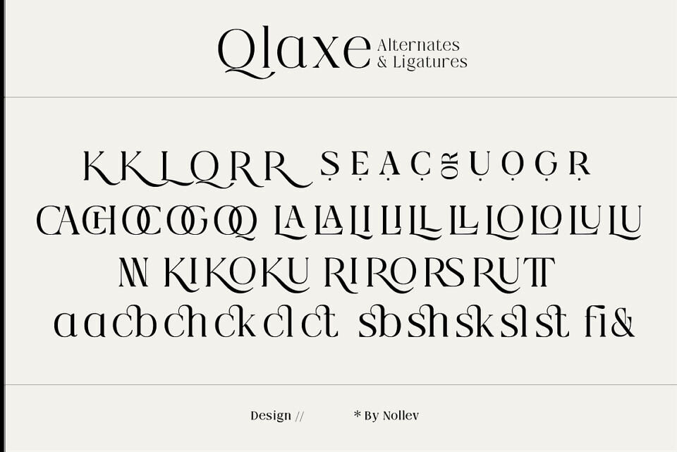 Qlaxe Serif Font