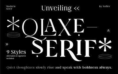 Qlaxe Serif Font