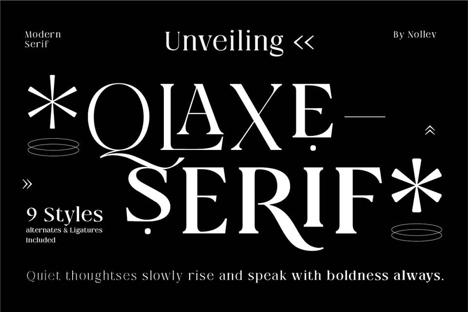 Qlaxe Serif Font