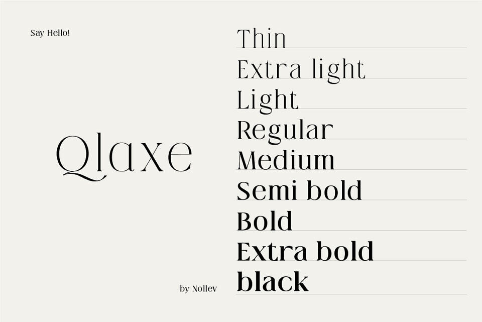 Qlaxe Serif Font