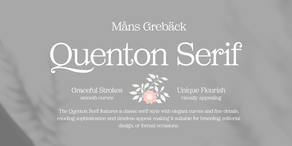 Quenton Serif Font