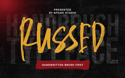 Russed Handwritten Brush Font