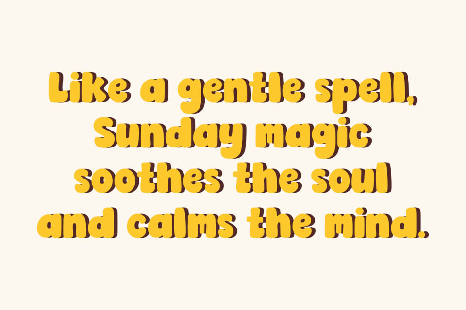 Sunday Magic Font