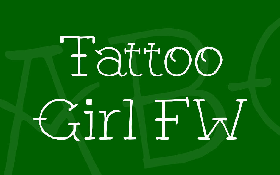 Tattoo GirlFW Font