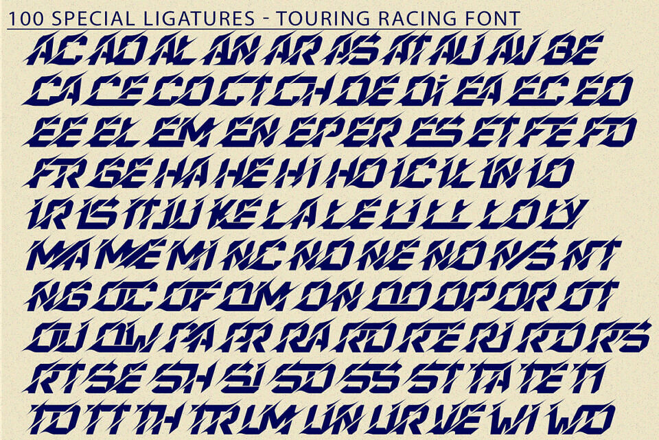 Touring Racing Font