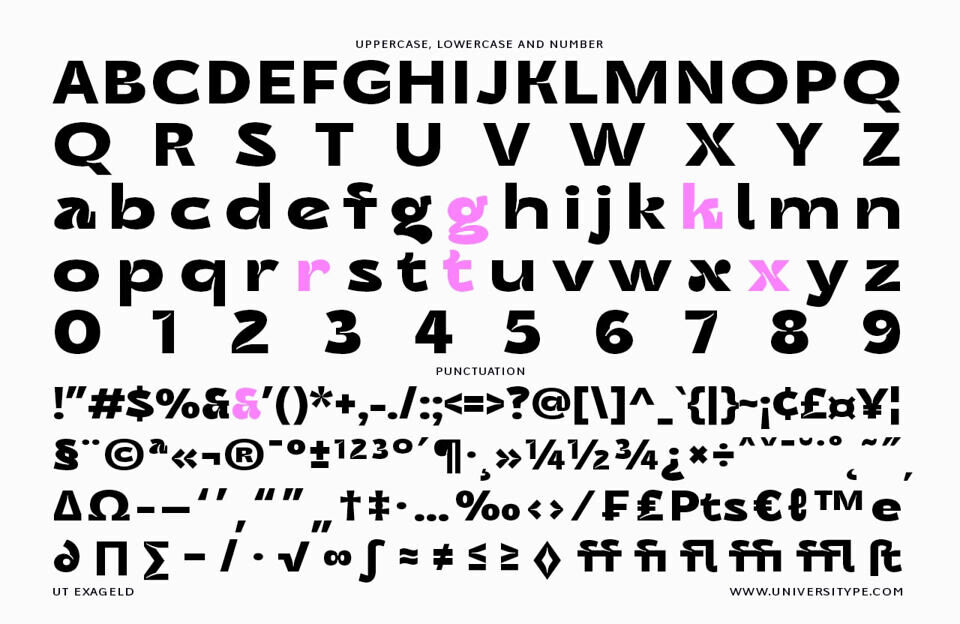 UT Exageld Font