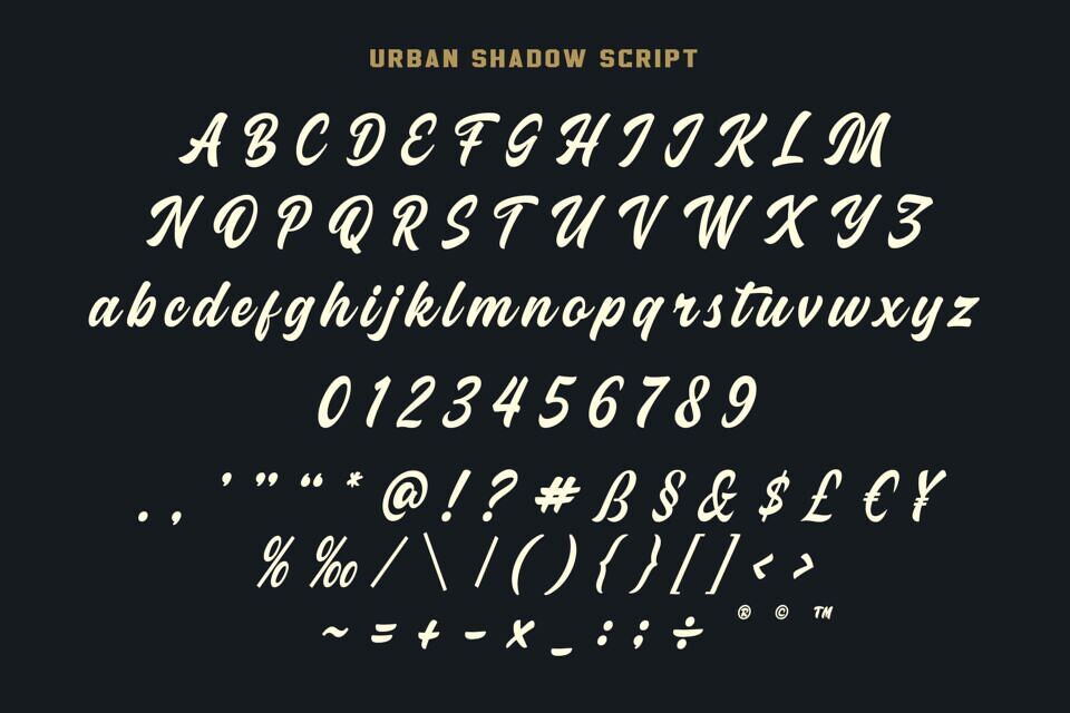 Urban Shadow Font