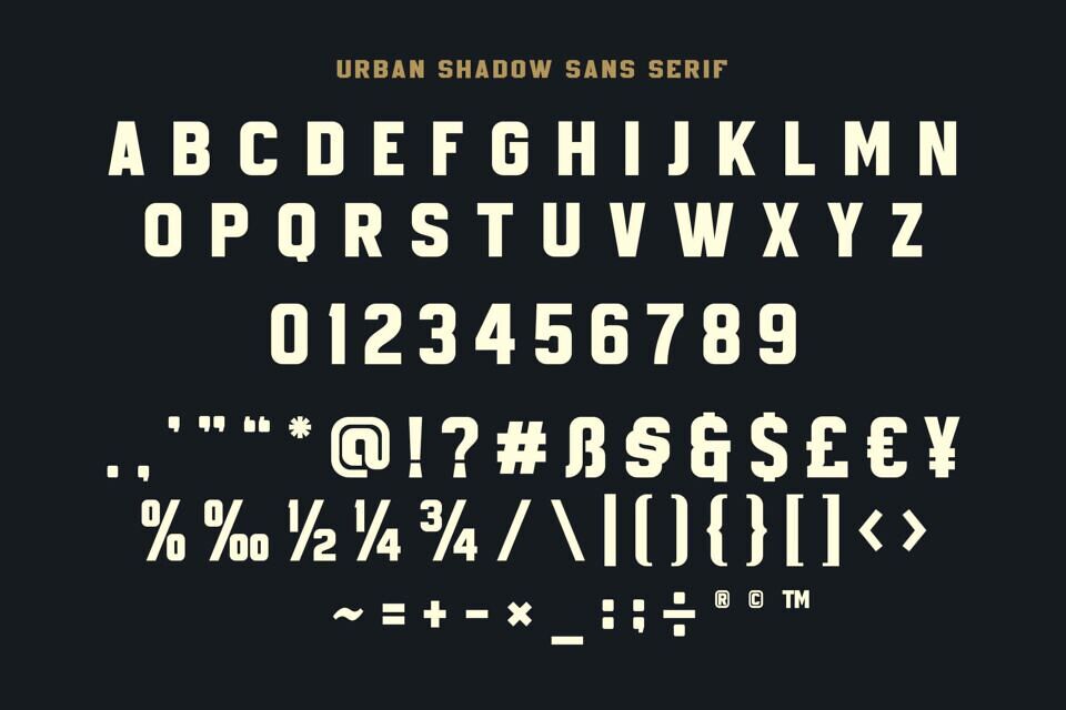 Urban Shadow Font