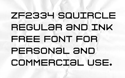 ZF2334 Squircle Font