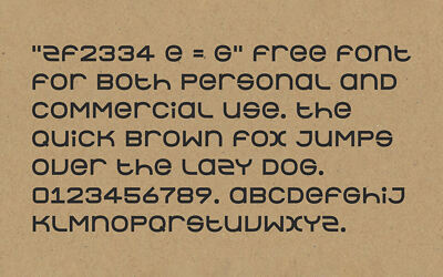 ZF2334 e=g Font