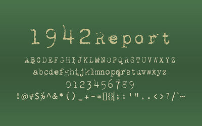 1942 Report Font