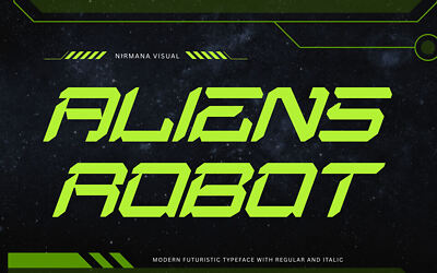 Aliens Robot Font