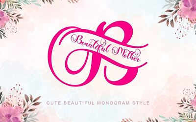 Beautiful Mother Monogram Font
