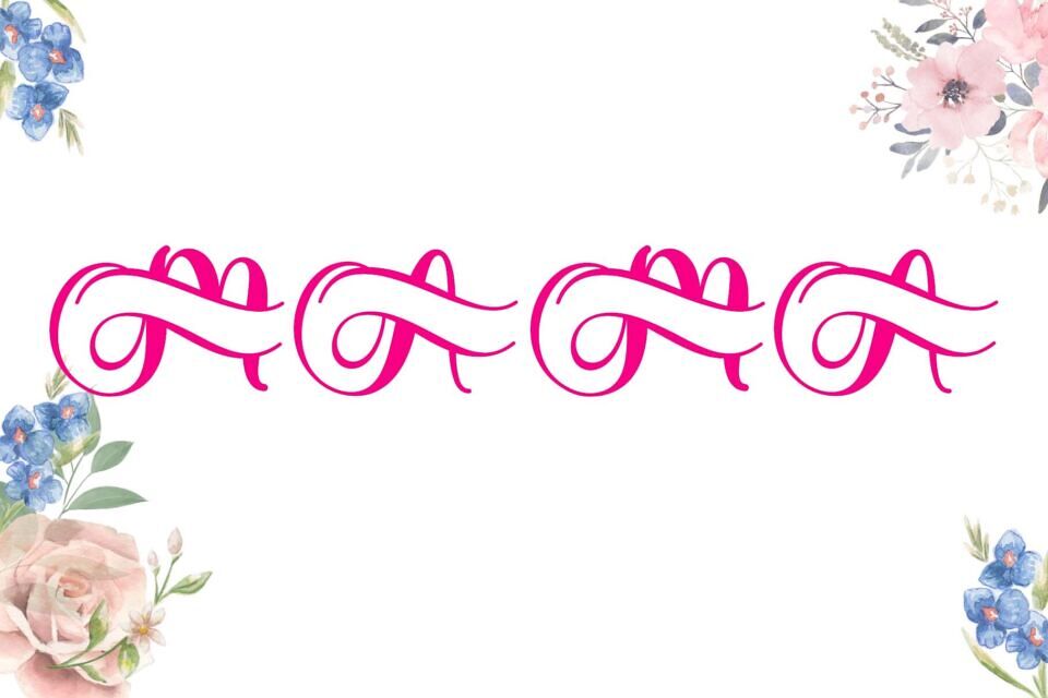 Beautiful Mother Monogram Font