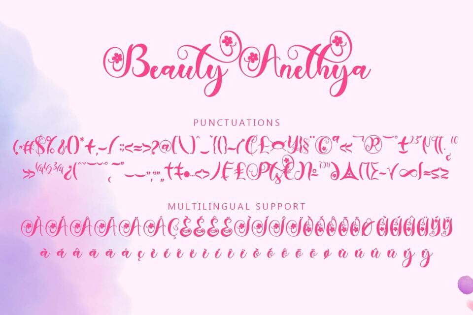 Beauty Anethya Font