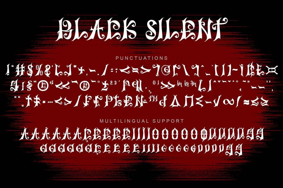 Black Silent Font