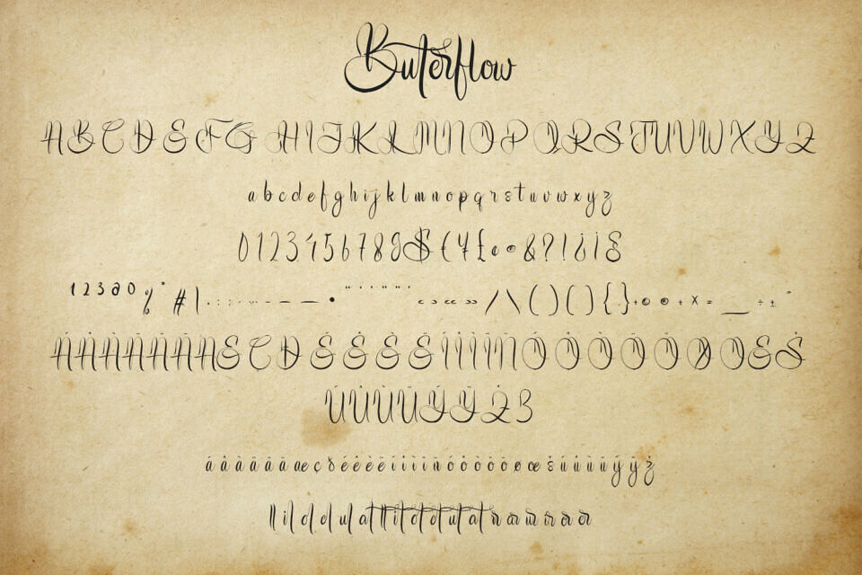 Buterflow Font