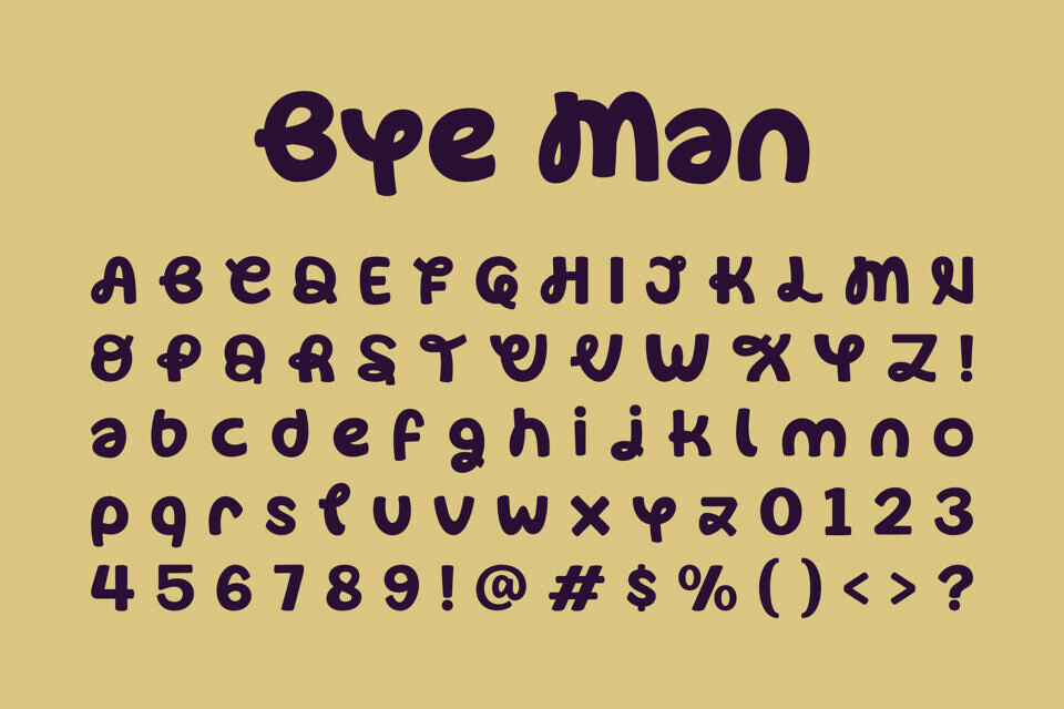 Bye Man Font