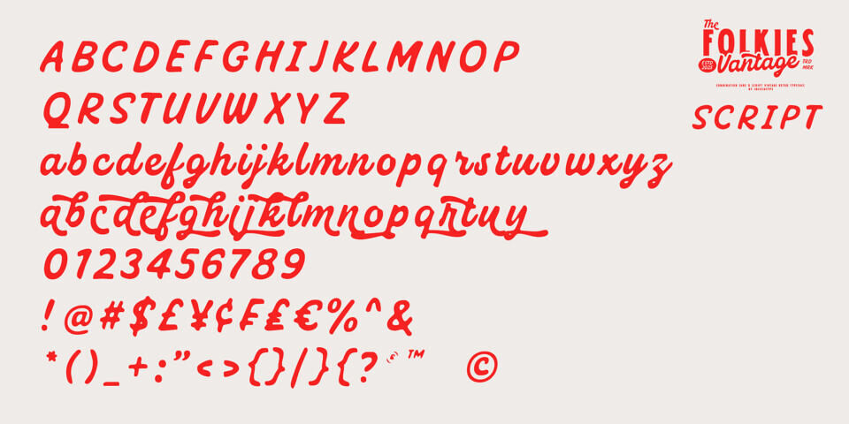 Folkies Vantage Font