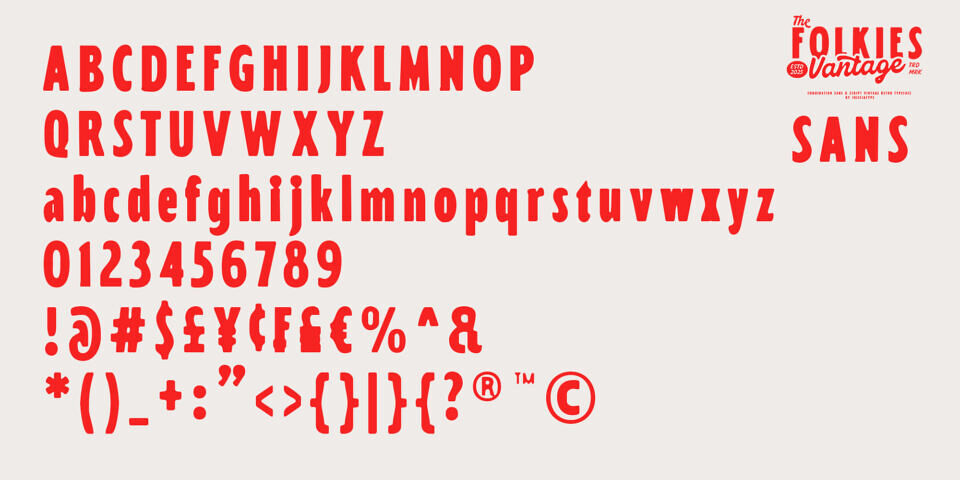Folkies Vantage Font