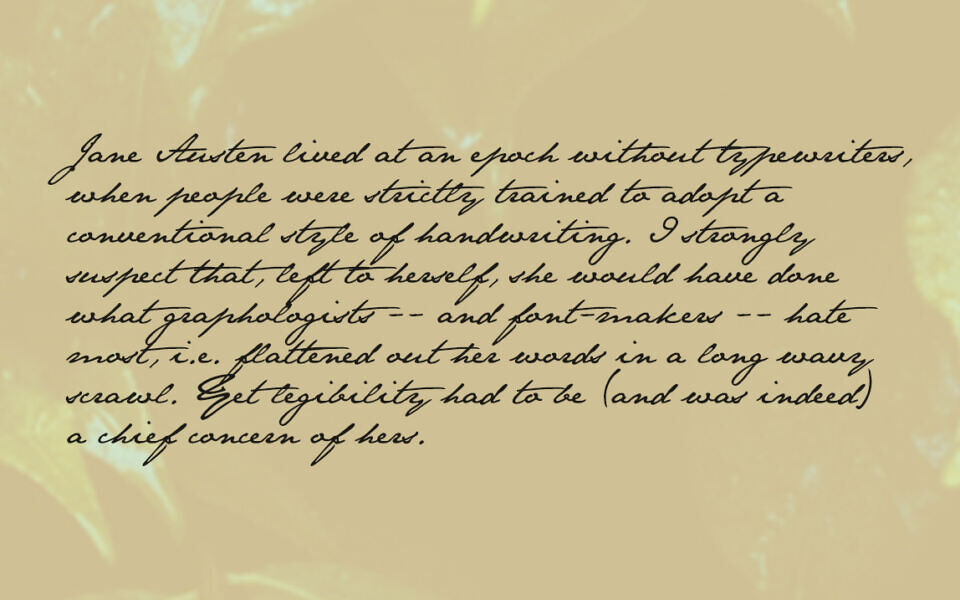 Jane Austen Font