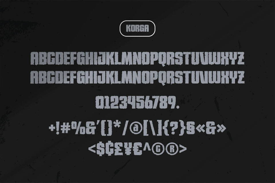 Korga Rough Font