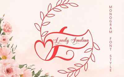 Lovely Amelina Monogram Font