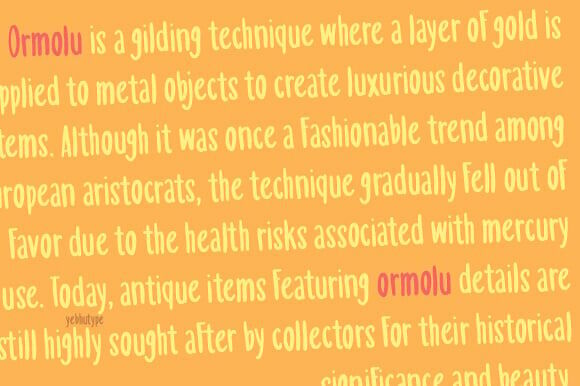 Ormolu Font