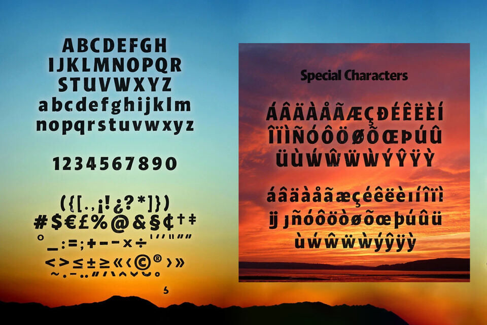 Sunset Heavy Font
