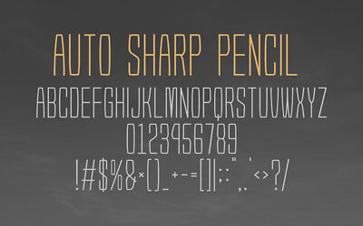 Auto Sharp Pencil Font