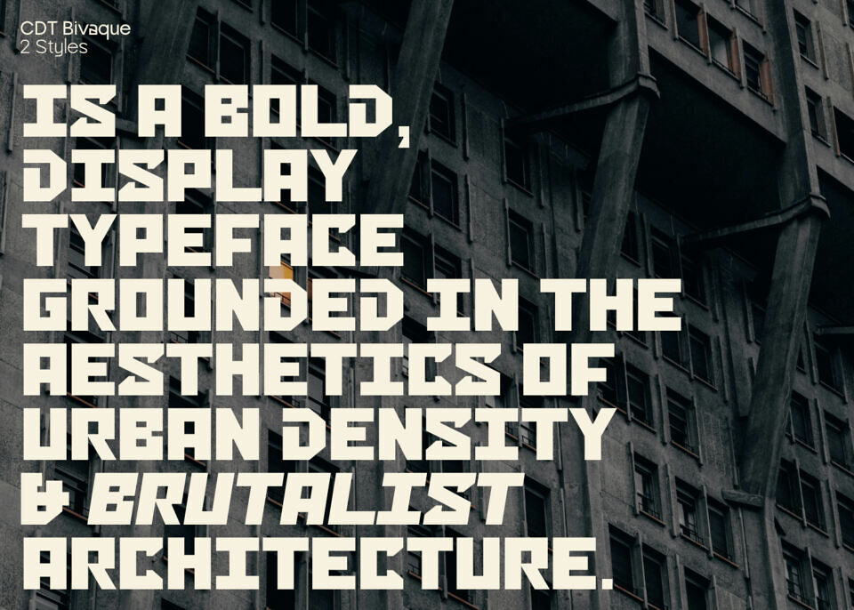 CDT Bivaque Font