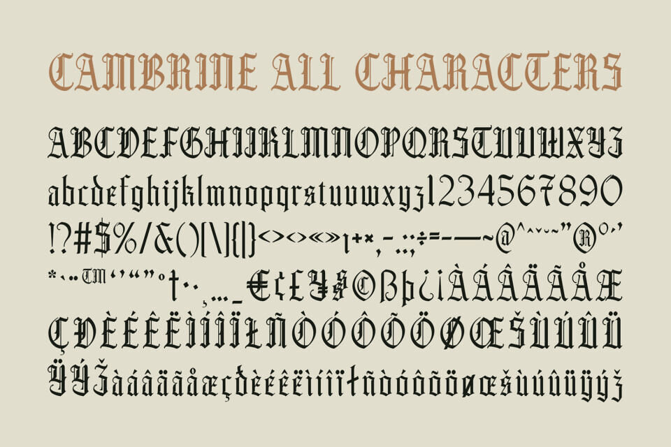 Cambrine Font