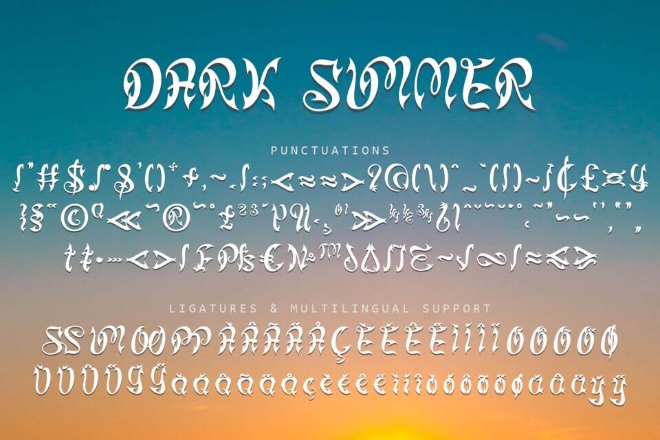 Dark Summer Font