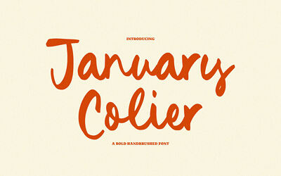 January Colier Bold Handbrushed Font