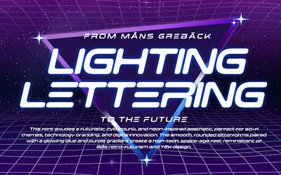 Lighting Lettering Font