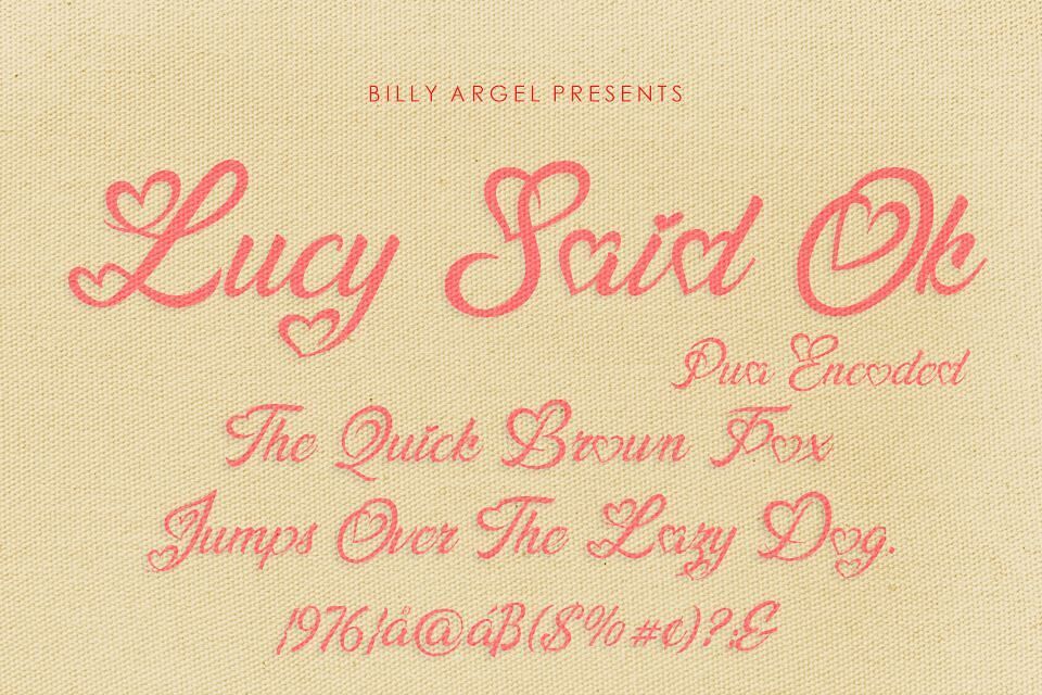 Lucy Said Ok Font