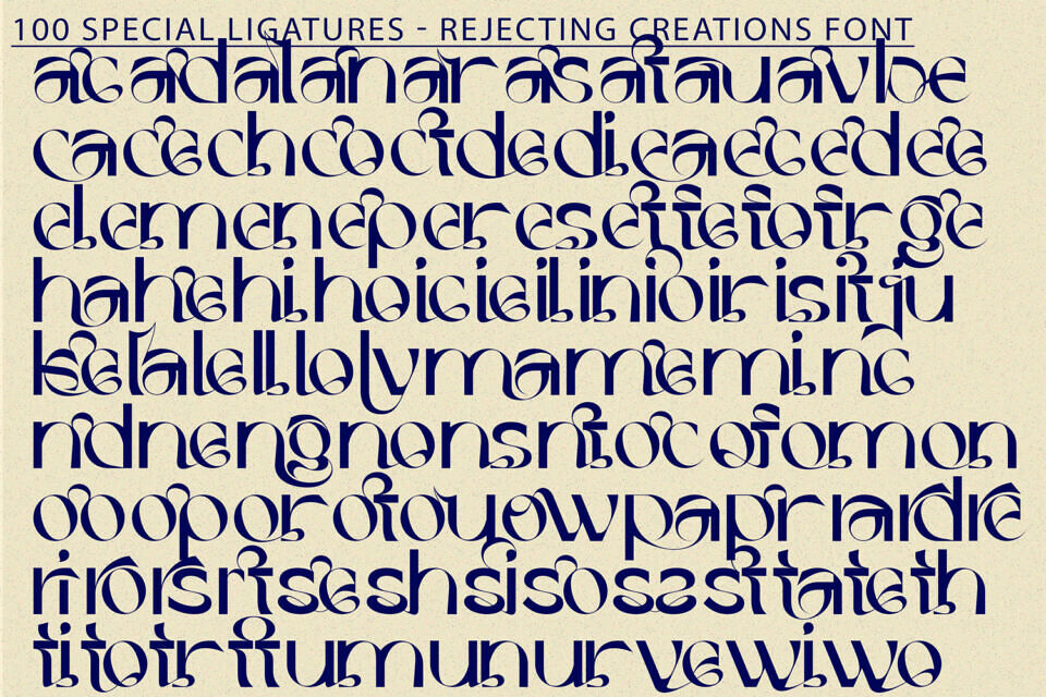 Rejecting Creations Font