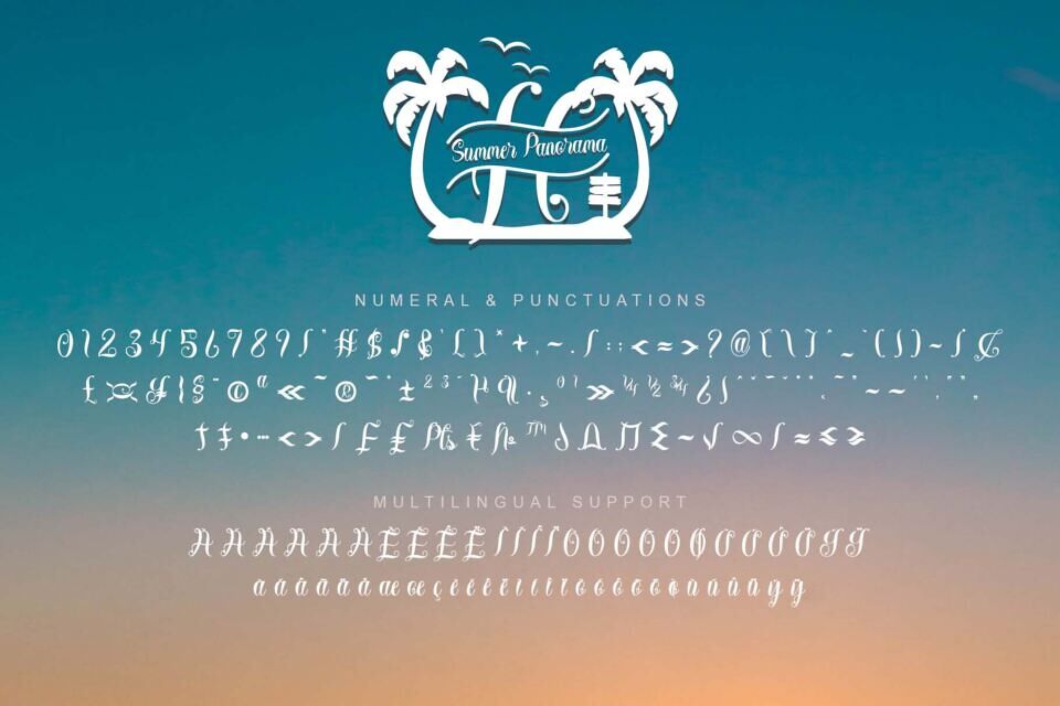 Summer Panorama Monogram Font