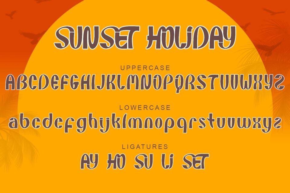 Sunset Holiday Font