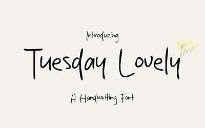 Tuesday Lovely Font