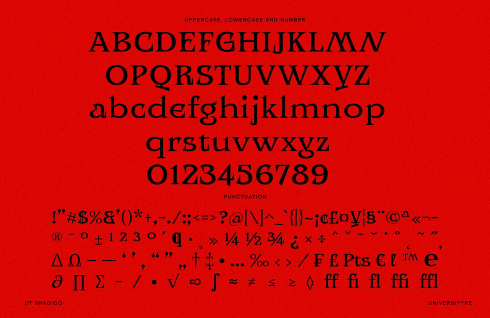 UT Shadigo Font