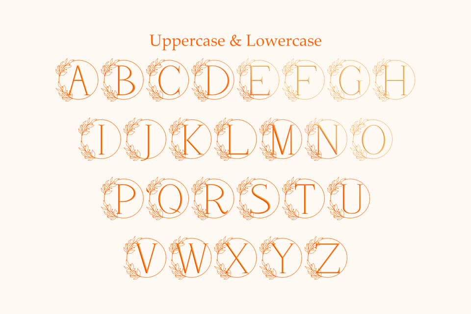 Wildflower Monogram Font